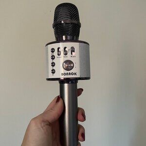 Bonaok Bluetooth Karaoke Microphone,3-in-1 Portable Handheld Karaoke Mi